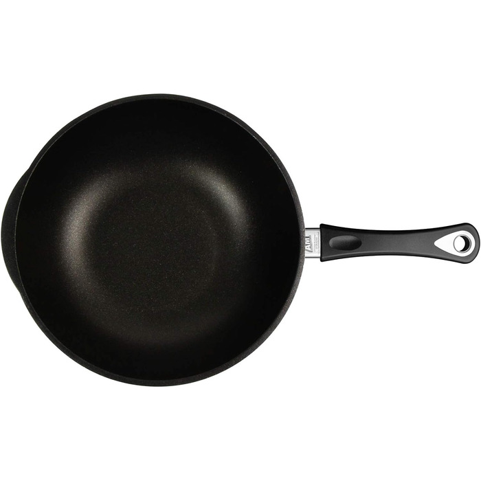 Wok AMT Gastroguss 32 см, алюмінієвий, індукційний, антипригарне покриття Lotan, литий, з ручкою