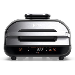 Ninja Foodi MAX гриль та аерофритюрниця 5,7 л, 6-в-1, цифровий термощуп, сірий/сріблястий, миється в посудомийці