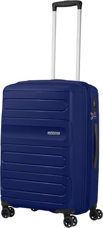 Валіза American Tourister Sunside Spinner M, розширювана, 67.5 см, 72.5/83.5 л, темно-синя, поліпропілен