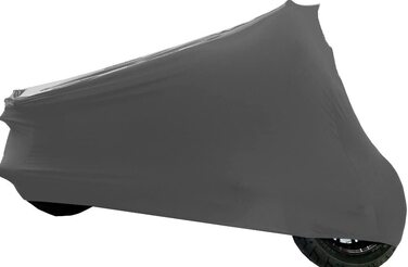 Авточохол для мотоцикла Car-e-Cover Perfect Stretch, силіконовий, еластичний, для приміщення, сріблясто-сірий, розмір M-L