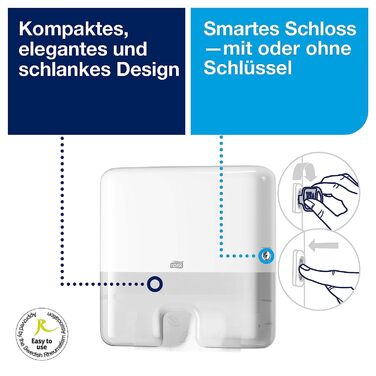 Диспенсер для паперових рушників Tork Mini настінний + набір паперових рушників H2 Universal (20×250 аркушів)