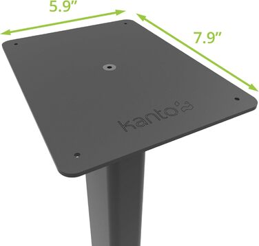 Підлогові стійки Kanto ST34 для поличних акустичних систем 34'' до 13,6 кг, пара, чорна сталь, основа з МДФ