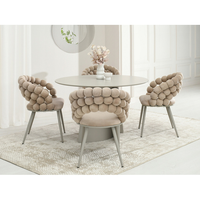 Стілець Mebel-Partner, велюр, бежевий, 1 шт.