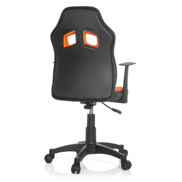 Дитячий письмовий стілець / дитяче крісло TEEN GAME AL чорний/помаранчевий hjh OFFICE