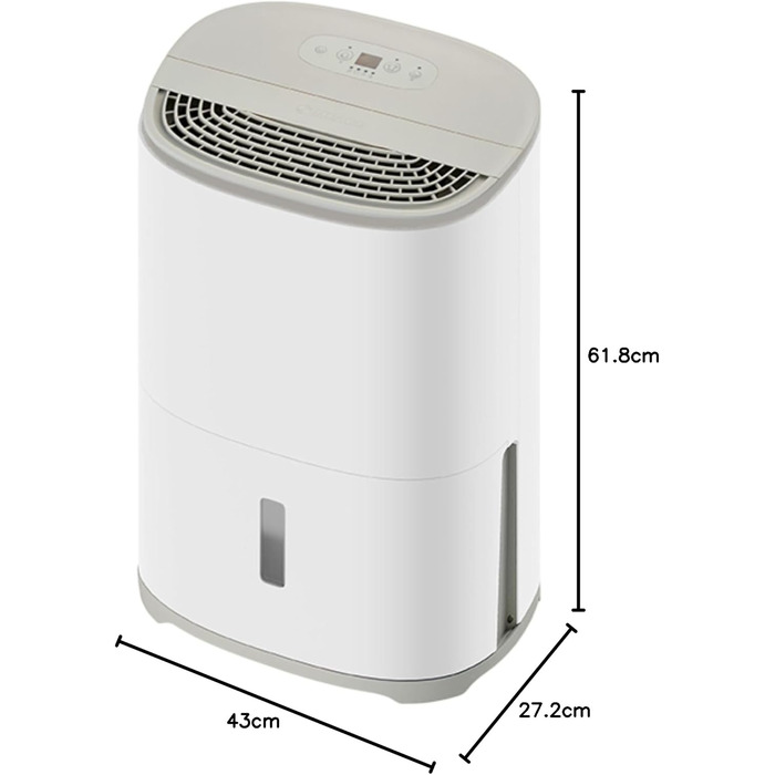 Meaco Arete® Two 25L: Повітряний осушувач та очищувач з HEPA-фільтром H13, Wi-Fi, інтелектуальні режими (сушка білизни, енергозбереження, тихий режим), 5 років гарантії