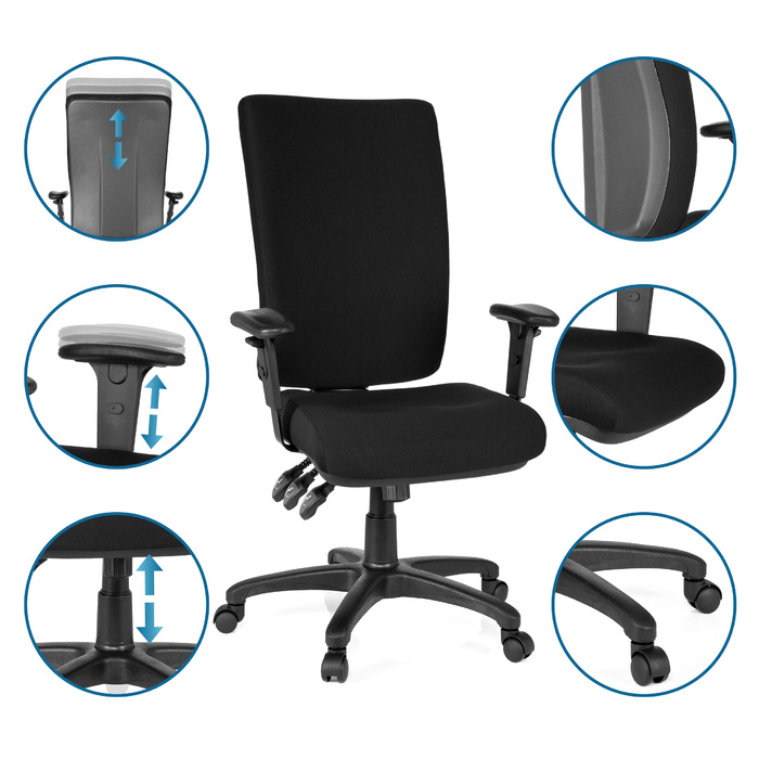 Офісне крісло / крісло керівника ZENIT HIGH black hjh OFFICE