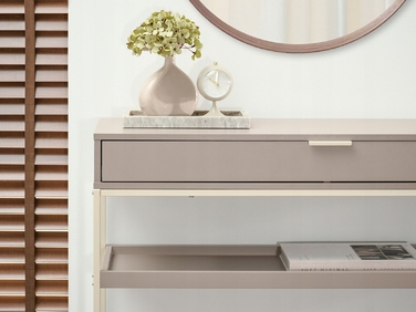 Консоль Mebel-Partner кремова, відтінки матового бежевого 110 x 76,5 x 35 см