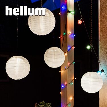 Світлодіодний ліхтар Hellum для вулиці, білий нейлоновий ліхтар з дистанційним керуванням, тепле біле світло, димер, водонепроникний, підвісна лампа 3x30 см з підводним підсвічуванням на батарейках, для вечірок і весіль, 3 ліхтарі, 1 пульт