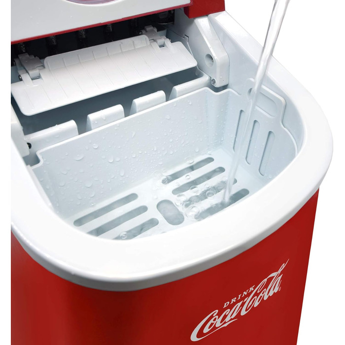 Льодогенератор Salco Coca-Cola, 12 кг, тихий, LED-дисплей, 2 розміри кубиків льоду, ідеально для вечірок і днів народження
