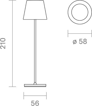 SIGOR Nuindie 2.0 Mini - Бездротова LED-лампа на акумуляторі, 25 см, IP54, USB-C, 12 годин роботи, пісочний колір (Pocket)