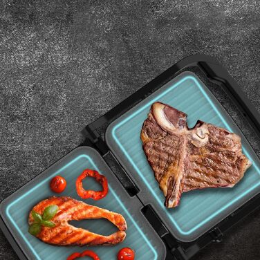 Електрогриль Cecotec Rock'nGrill 2000 з відкритим грилем, 2000 Вт, антипригарне покриття, регульована температура