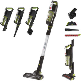 Акумуляторний пилосос Hoover з турбощіткою для шерсті тварин, змінні валики для універсальної та делікатної підлоги, до 30 хв роботи, без мішка, самостійне стояння, легкий і компактний [HF522NPW]