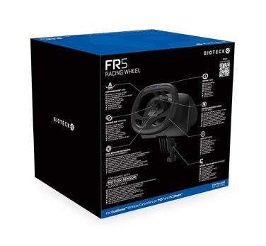 Рульове колесо Gioteck FR5 Racing Wheel для PS5, PC, Steam Deck: Док-станція для DualSense/DualEdge, Автоматичне центрування, Підтримка GT7