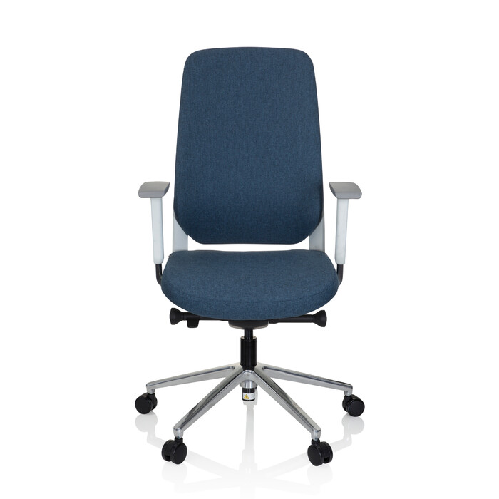 Офісне крісло / поворотне крісло CHIARO T4 WHITE тканина синя hjh OFFICE