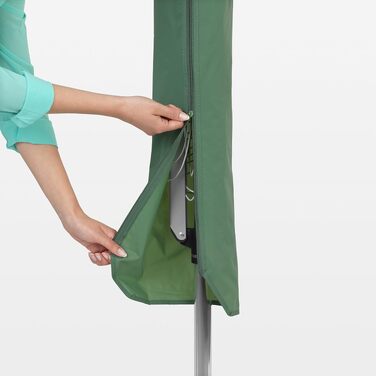 Ротаційна сушарка для білизни Brabantia Topspinner (50м) з металевим анкером та захисним чохлом, срібляста