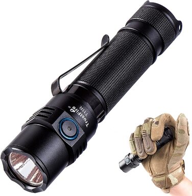 LED ліхтар Trustfire T11R, надяскравий 1800 люмен, USB-зарядка, 5 режимів, тактичний, водонепроникний IP68, для кемпінгу, туризму, екстрених ситуацій, чорний