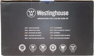Кухонний блендер Westinghouse Retro, 1.5 л, скляна чаша, 600 Вт, 3 швидкості, імпульсний режим, 6-лезове ножі, нержавіюча сталь, BPA free, червоний