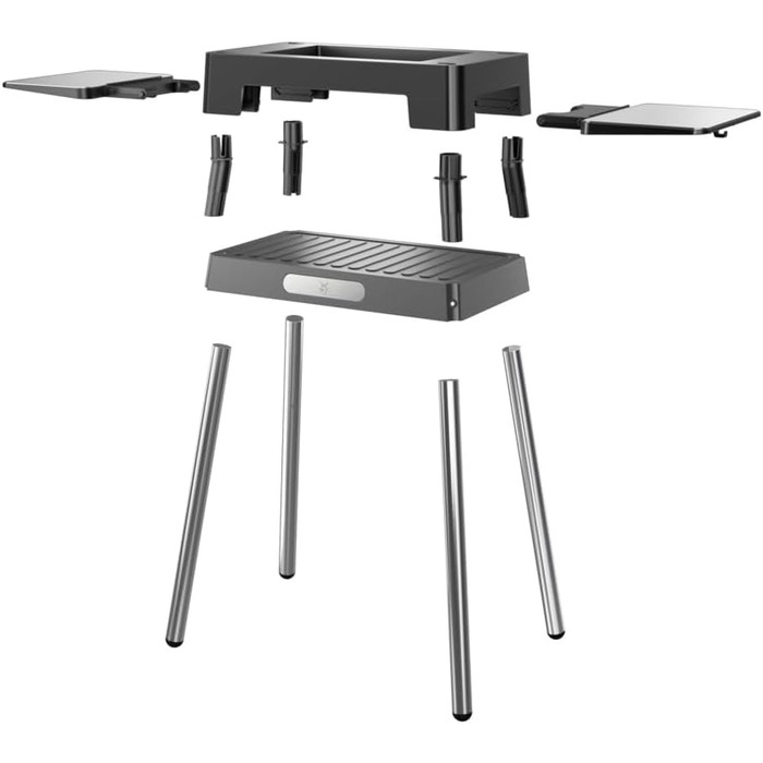 Основа для гриля WMF Lono Master-Grill 50x28 см з регульованими зонами нагріву, нержавіюча сталь, для барбекю на вулиці