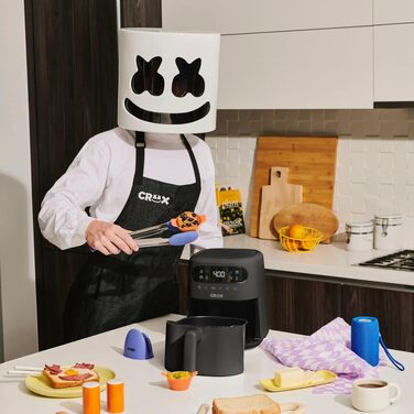 Цифрова повітряна фритюрниця CRUX Marshmello 3.0 QT, чорна