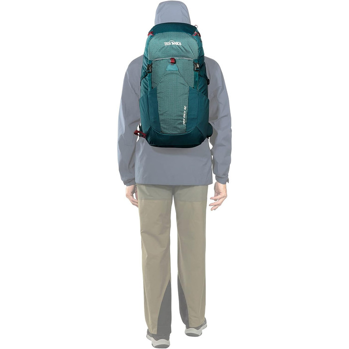 Рюкзак для походів Tatonka Hike Pack 32 л з вентиляцією спини та дощовиком, легкий і зручний туристичний рюкзак, чорний/сірий