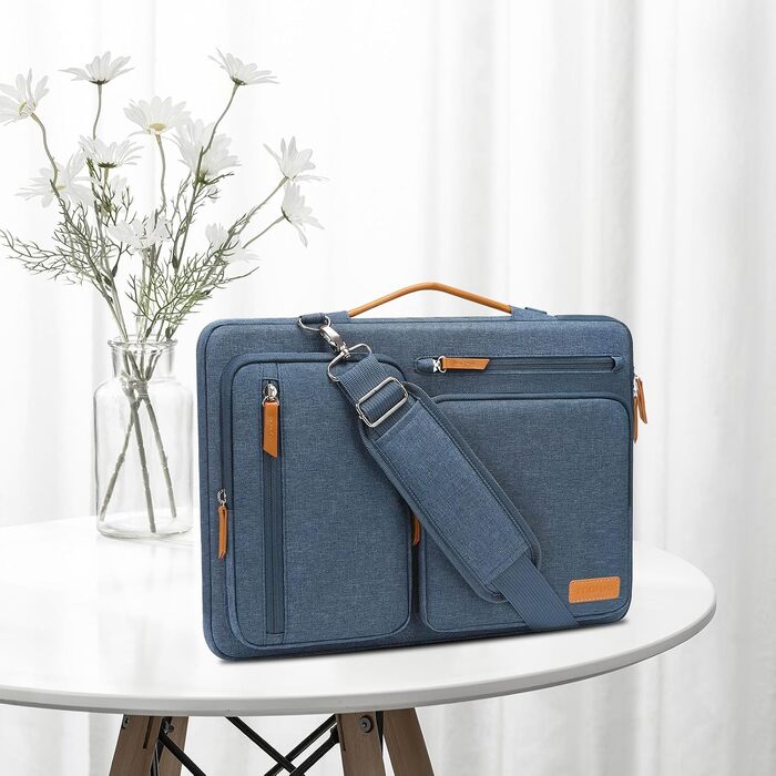 Чохол-сумка для ноутбука MOSISO 360° захисна сумка для MacBook Pro M1 M2 M3 M4 M5, Lenovo, HP (14 дюймів, колір Haze Blue)