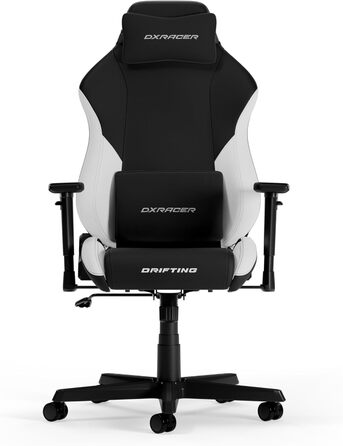 Ігрове крісло DXRacer DRIFTING L, чорне-біле, EPU шкіра, оригінал