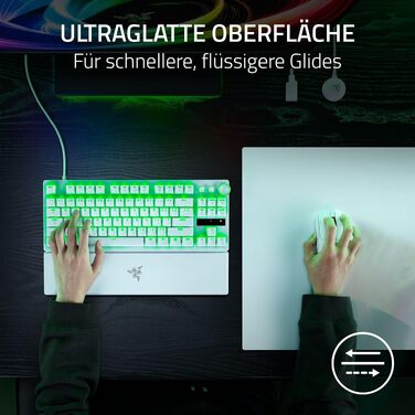 Скляний ігровий килимок для миші Razer Atlas Pro Premium (загартоване скло, мікротравлена поверхня, білий, 450 x 400 x 5 мм)