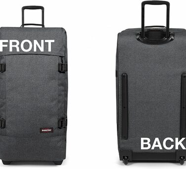 Валіза Eastpak TRANVERZ L, 121 л, 79x40x33 см, чорний денім, сіра