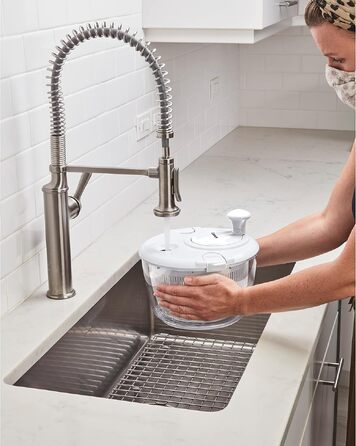 Салатниця-сушарка Cuisinart CTG-00-SAS велика 5л, біла - для миття, віджимання та сушіння салату, фруктів та овочів