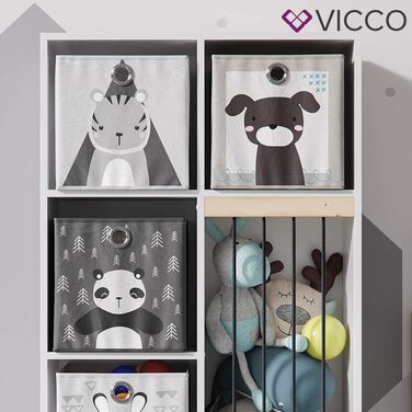 Дитячий стелаж Vicco Marvin білий 72x143 см без коробок