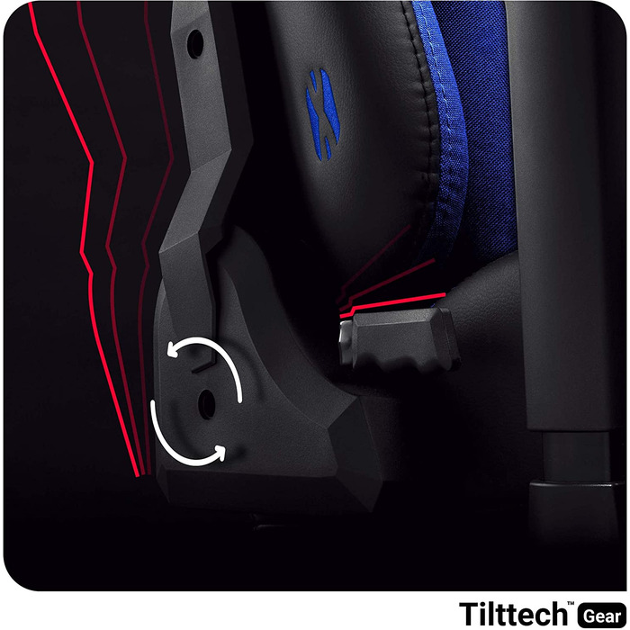Ігрове крісло Diablo X-Player Frost Black L, тканинне, ергономічне, 3D підлокітники, для офісу і комп'ютера, з подушками для шиї та попереку