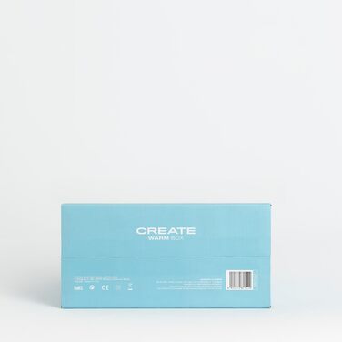 Керамічний обігрівач CREATE/WARM BOX, синій, 1500 Вт, портативний, регульований термостат, 2 режими потужності, PTC-нагрів, захист від перегріву