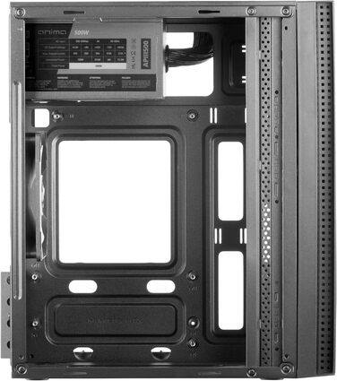 Корпус для ПК Tacens Anima ACX500 Micro ATX з блоком живлення 500Вт, 12 см вентилятор, USB 3.0, чорний, компактний