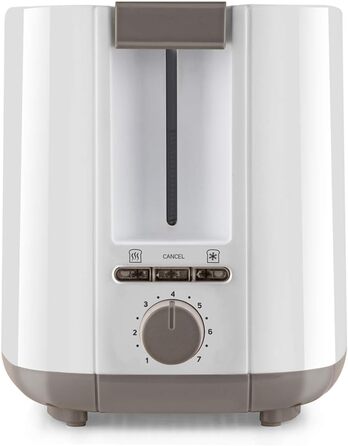 Тостер Taurus Mytoast II, 750Вт, 2 слоти, 7 режимів, автоцентрування, підігрів, розморожування, піддон для крихт, підсвічування, білий