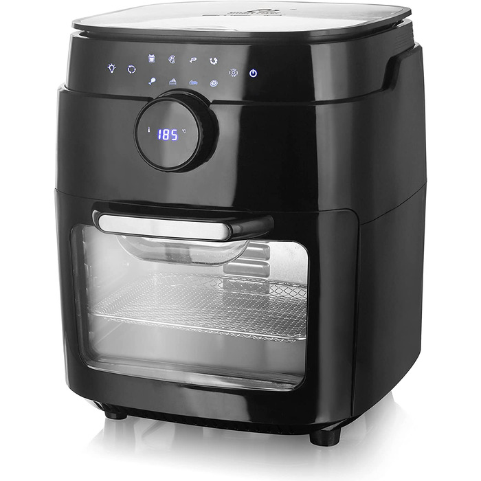 Аерофритюрниця Emerio XXL 13л Smart Fryer AF-121914 з ротисатором, кошиком та функцією дегідрататора, 1800 Вт, чорна