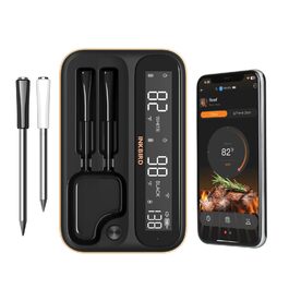 Бездротовий термометр для м'яса Inkbird з 2 щупами, Bluetooth термометр для гриля та духовки