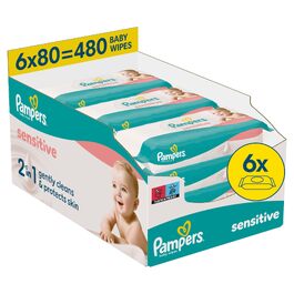 Вологі серветки для дітей Pampers Sensitive, 30 шт