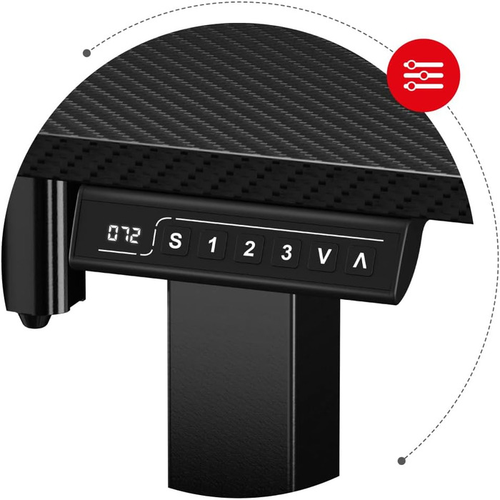 Електричний стіл для комп'ютера Huzaro Hero 8.2, офісний, регульований по висоті, 120x60 см, 3 пам'яті, металевий, чорний