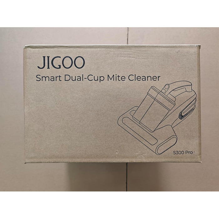 Пилосос для матраців JIGOO S300 Pro з UV-лампою, датчиком пилових кліщів і LED-дисплеєм, 500 Вт, для алергіків, ефективне видалення алергенів з матраців, ліжок і диванів