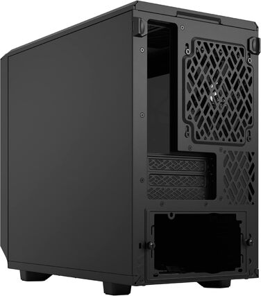 Корпус Fractal Design Meshify 2 Nano Black TG Dark Tint, скляна панель, чорний, компактний формат, для ігрового ПК