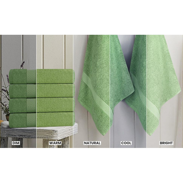 Рушники для ванної Utopia Towels 61x121 см, 6 шт, зелений