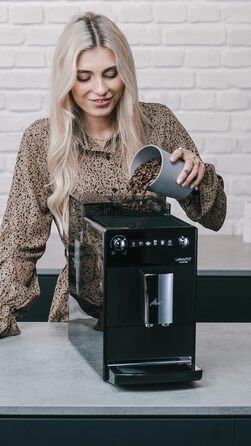 Кавомашина Melitta Latticia OT з молочною системою та вбудованим млинком, автоматична, чорна, для кави та капучино