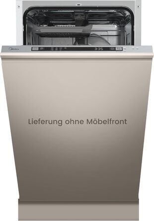 Посудомийна машина Midea SV 5.14K10C, 45 см, 10 комплектів, Inox, WIFI, 8 програм, 44 дБ, автоматичне відкриття дверцят, таймер 0-24 години