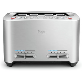Тостер Sage The Smart Toast на 4 скибки, щітковий алюміній, електричний, для хліба