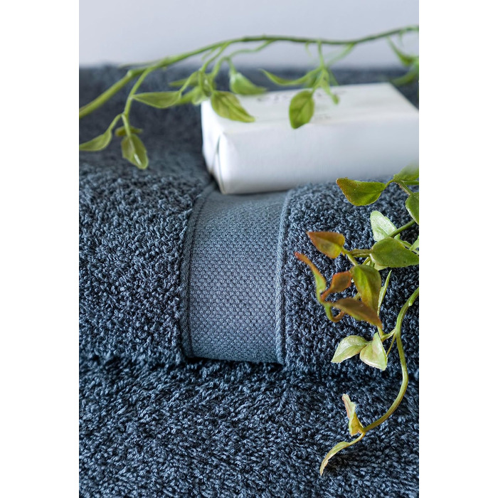 Рушники для душу Todocama 70x140 см, 100% бавовна, 550 г/м², темно-сірі, м'які, супер вбираючі, швидковисихаючі