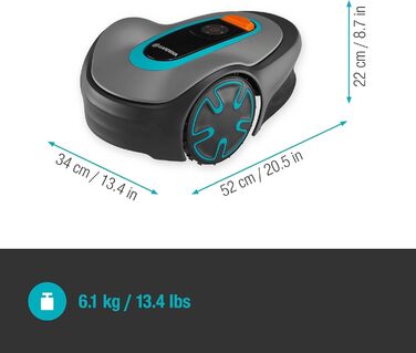 Робот-газонокосарка Gardena SILENO minimo 350 м², інтелектуальна, з Bluetooth-додатком, програмована, для газону