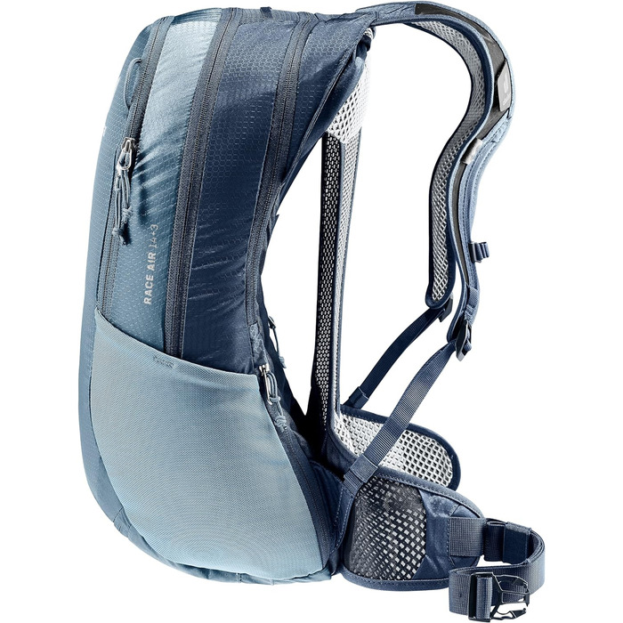 Велосипедний рюкзак Deuter Race Air 14+3 л, Atlantic-Ink, легкий, вентиляція спини
