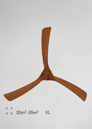 Вентилятор стельовий WINDLARGE XL з пультом, 152 см, 40 Вт, DC-мотор, 6 швидкостей, чорний/темне дерево