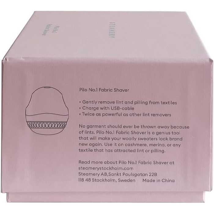 Електричний машинка для видалення катишків Steamery Pilo No, акумуляторна, USB, для одягу і текстилю, рожева