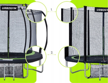 Батут із захисною сіткою Urbogym 312 см FT 10 (304-312 см)